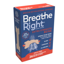 Breathe Right Extra Strength Beige 26 Pieces, Nasal Strips for