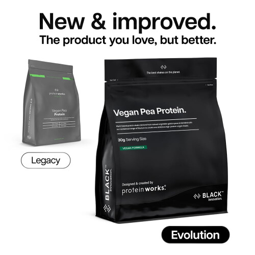 Protein Works | Vegan Pea Protein - Black Innovation, Chocolate Silk, 1