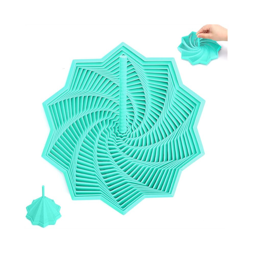 Tauoh 3D Printed Expanded Sensory Fidget Star, New Honeycomb Spiral Fractal Fidget Star, Decagram Hexagram Fidgets Toy 6.9In