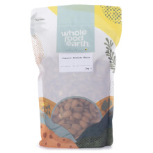 Wholefood Earth Organic Almonds Whole ? 1 kg | Raw | GMO Free | Vegan | High Fibre | Source of Protein | Certified Organic