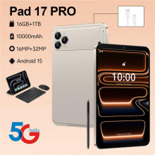 iPad Pro 17 Pro, tablette Android 10,1 pouces, 16 Go de RAM, 1 To de stockage, appareil photo 32 MP, processeur Snapdragon 8 Gen3, argent