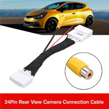 24Pin Car Rearview Camera Adaptor Wire for - for Dacia for Clio 4 for Dokker- for Traffic- for Logan