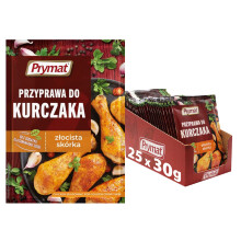 Prymat - Chicken Seasoning, Blend of Herbs & Spices for Golden, Crispy Chicken, 30g (Pack of 25)