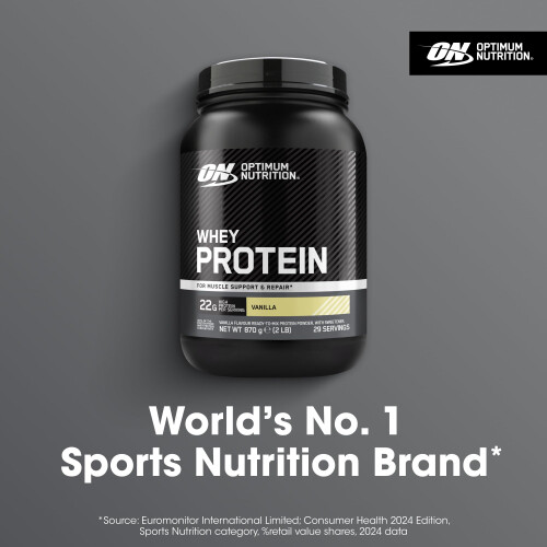 Optimum Nutrition Optimum Nutrition Whey Protein Powder Vanilla Flavour, 22g Protein Per Serving - 1