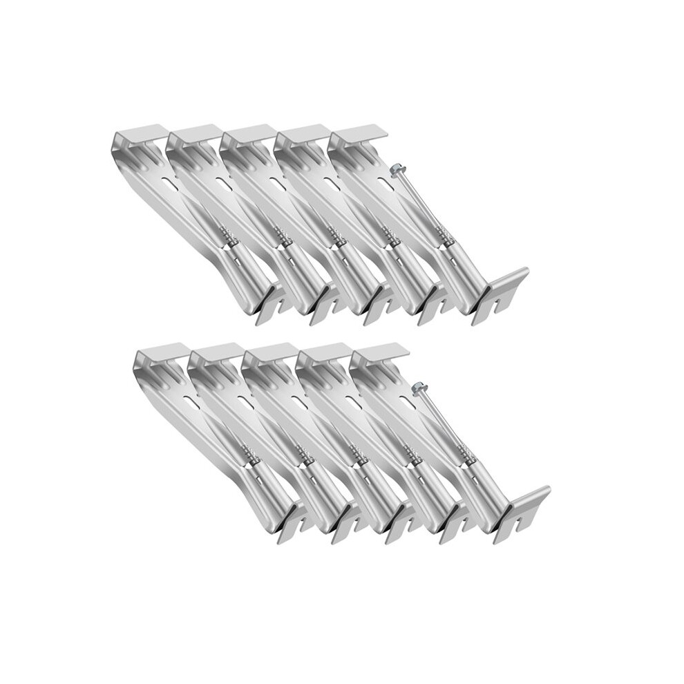 5" 10 Pack Gutter Hangers, Heavy Duty Hidden Rain Gutter Brackets Fastener Aluminum Gutter Bracket For Repairing Gutter 6031701766906