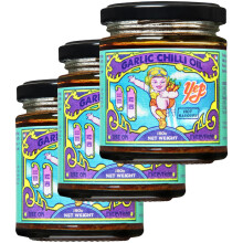 Yep Kitchen Garlic Chilli Oil 3 x 160g | Award Winning & Small Batch | Vegan Garlic Chilli Oil with Chengdu Spices | Perfect for Noodles, Dumplings &