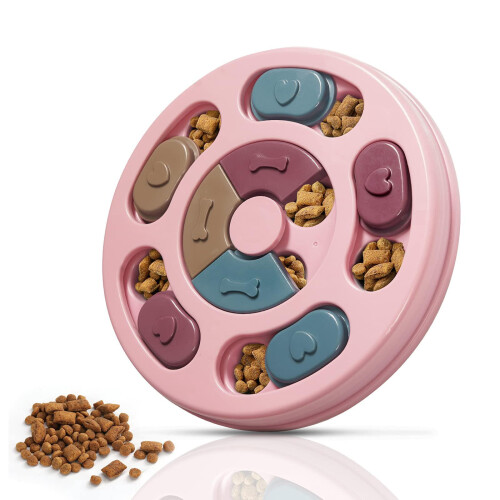 Pink Interactive Dog Puzzle for IQ Training & Mental Stimulation