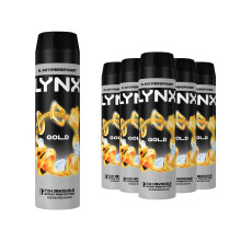 (Buy 6) Lynx XL Gold Spray Antiperspirant Deo AntiWhite Marks 72H Protection 200ml