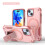 (iPhone 15, Rosa) iPhone Hülle stoßfest mit Ständer und Magnetring 1