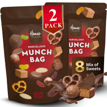 Hames Chocolates Marvellous Munch Bag Pouch 2x ? Mixed Chocolate and Snack Selection with Crunchy, Smooth Variety for Everyday Snacking ? Recyclable