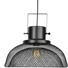Pendelleuchte 36 cm Metall E27 Hängelampe Deckenleuchte Schwarz Industrial Vintage Gitterdesign Höhenverstellbar – Ohne Leuchtmittel