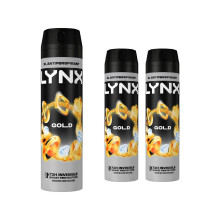 (Buy 3) Lynx XL Gold Spray Antiperspirant Deo AntiWhite Marks 72H Protection 200ml