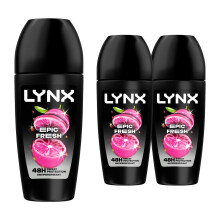 Lynx Epic Fresh Anti Perspirant Roll On 48H Anti Sweat Protection 50ml, 3 Pack