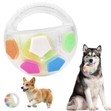Robuster, unzerstörbarer Quietschball mit Griff für das Hundetraining im Freien