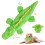 No Stuffing Squeaky Crinkle Crocodile Dog Toy Durable for Medium Large 1