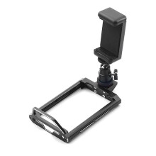 Marco protector de transmisor metálico y soporte para teléfono para control remoto Noble NB4 / NB4 Pro / NB4+ Negro MSPHX