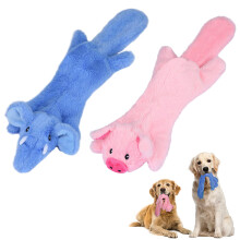 2 Stück quietschendes Hundespielzeug ohne Füllung zur Bekämpfung von Langeweile und zur Zahnreinigung für Welpen bis hin zu großen Hunden