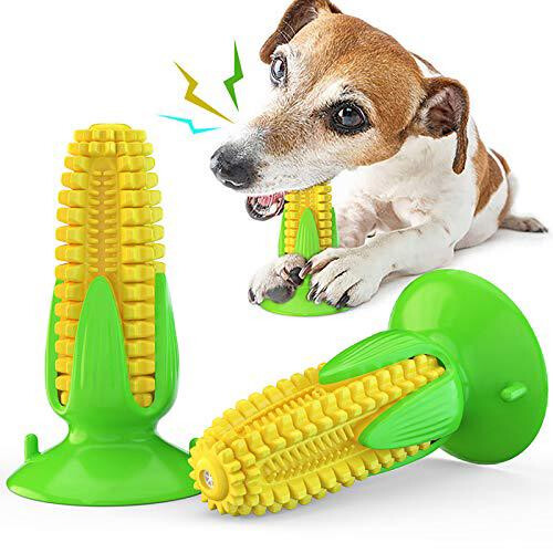 Interactive Indestructible Squeaky Corn Stick Toy for Aggressive Chewers