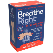 Breathe Right Extra Strength Beige 44 Pieces, Nasal Strips for
