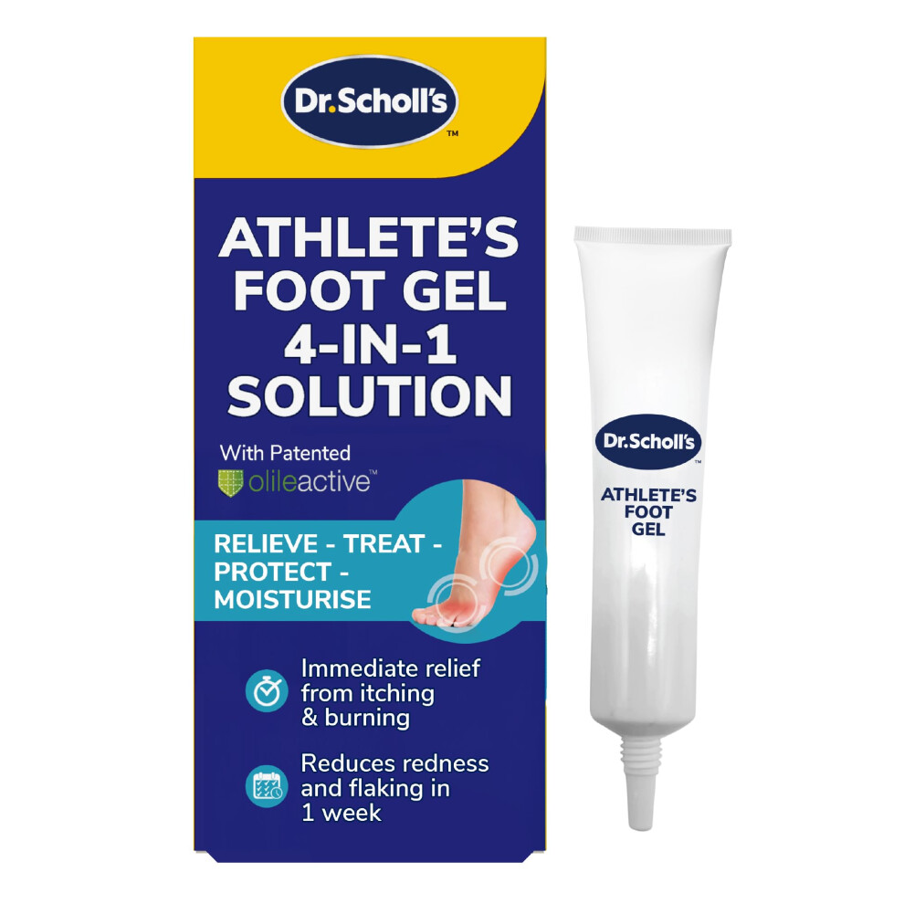 Dr. Scholl's Dr. SchollâS AthleteâS Foot Gel 4-In-1 Treatment - Immediate Relief From Itching And Burning, Antifungal Cream, Destroys AthleteâS Foot Fungi, P