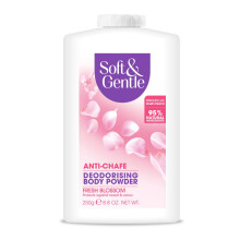 Soft & Gentle Fresh Blossom Talc Free Body Powder 250g | Deodorising Personal Hygiene Against Moisture | Friction & Odour | Prevent Smudging After Se