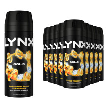 (Buy 12) Lynx Body Spray Gold 48-H High Definition Fragrance Deo For Men, 150ml
