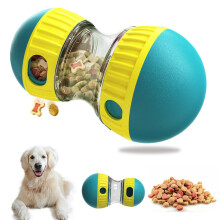 Grüner, verstellbarer Puzzle-Futterautomat mit langsamer Futteraufnahme und gebogener Bewegung zur Beschäftigung des Hundes