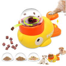 Dispensador de premios con forma de pato con 3 tamaños de orificio para entrenamiento de inteligencia en perros y gatos