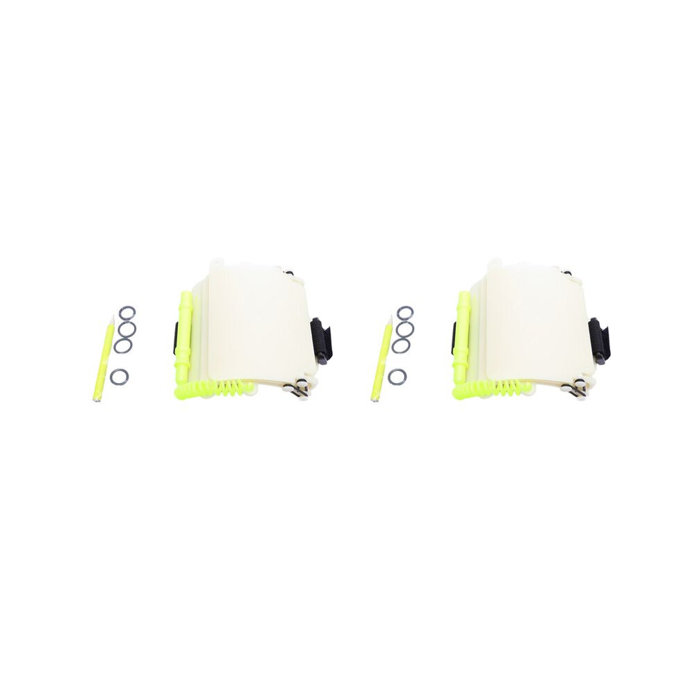 2X Luminous Underwater Triple Scuba Diving Wrist Writing Board With Pencil Arm 3 Panels Write Board 6031818622232