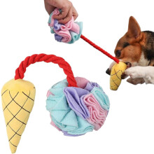 Quietschendes, buntes Plüsch-Kauspielzeug für Hunde, interaktiv und tragbar für Haustiere