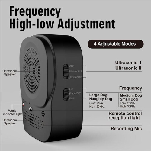 Outdoor Ultrasonic Automatic Detection Dog Training and Barking Stopper(Black) 2