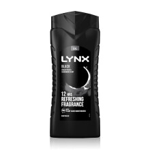 Lynx Shower Gel 12H Refreshing Fragrance w/ 100% Moisturisers 500ml, 1, 3 or 6pk[Buy 1 -Black]
