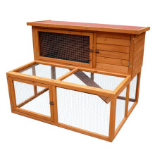Little Friends Tiered Hutch with Play Pen Rabbit Guinea Pig Hutch 4ft 2" (126cm)