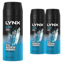 (Buy 3) Lynx Body Spray Ice Chill 48-H High Definition Fragrance Deo For Men, 150ml