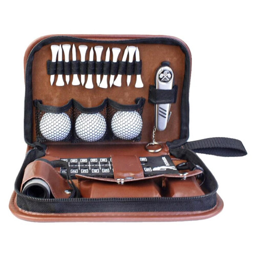 Rangefinder & Complete Accessories Set in Case Includes  Balls, Tees, Divot Tool, Brush, and Scorecard Holder