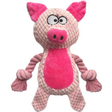 Quietschschwein – Robustes interaktives Kauspielzeug für Welpen und kleine Hunde