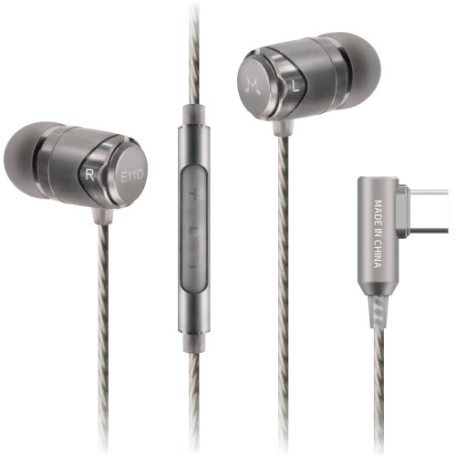 (Silver) SoundMAGIC E11D - In Ear Isolating USB-C Earphones with Integrated DAC
