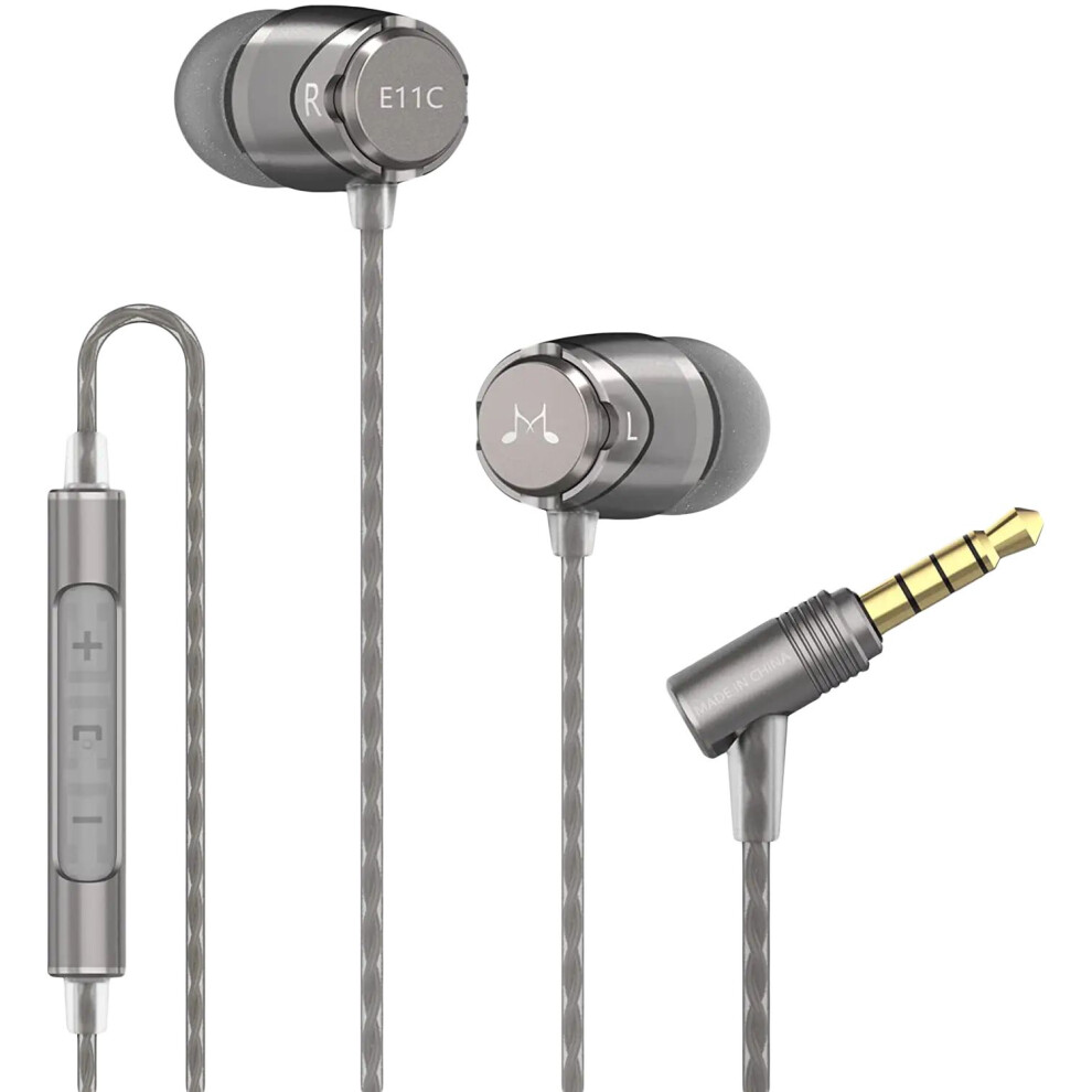 (Silver) Soundmagic E11c - In Ear Isolating Earphones With Mic Silver 6949379002083