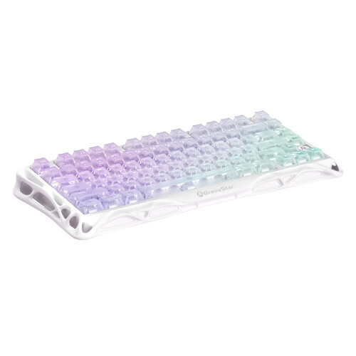 (Crystal Aurora) GravaStar Mercury K1 Lite - Wireless Gaming Keyboard