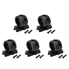 5X Quick Release Flashlight Clamp Holder Mount for Fast Helmet Universal (FAST, MICH, IBH, Etc. with Rail Helmet) Black