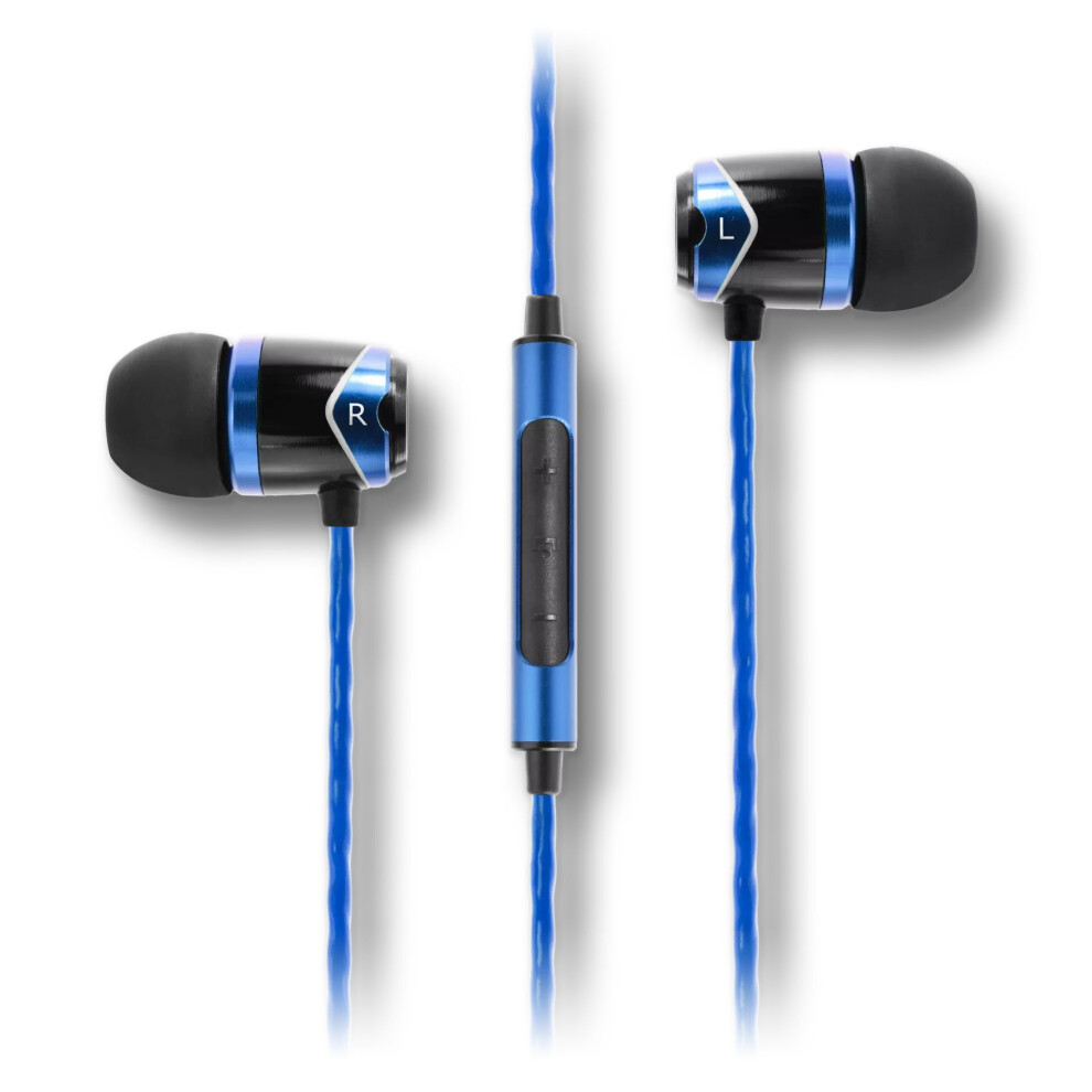 (Blue) Soundmagic E10c - In Ear Isolating Earphones With Mic Blue 6949379001741