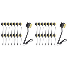 30 Spazzole per Mazze da e Pulitore per Scanalature per Mazze, Pulitore per Scanalature A Doppia Faccia con Clip Nere