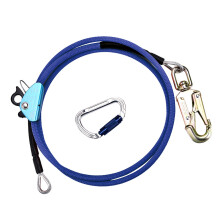 Steel Core Flip Line Kit 1/2' x 12ft for Arborist, Cut Resistant Wire Core Lanyard with Double Lock Carabiner