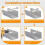 5" 10 Pack Gutter Hangers, Heavy Duty Hidden Rain Gutter Brackets Fastener Aluminum Gutter Bracket for Repairing Gutter 3