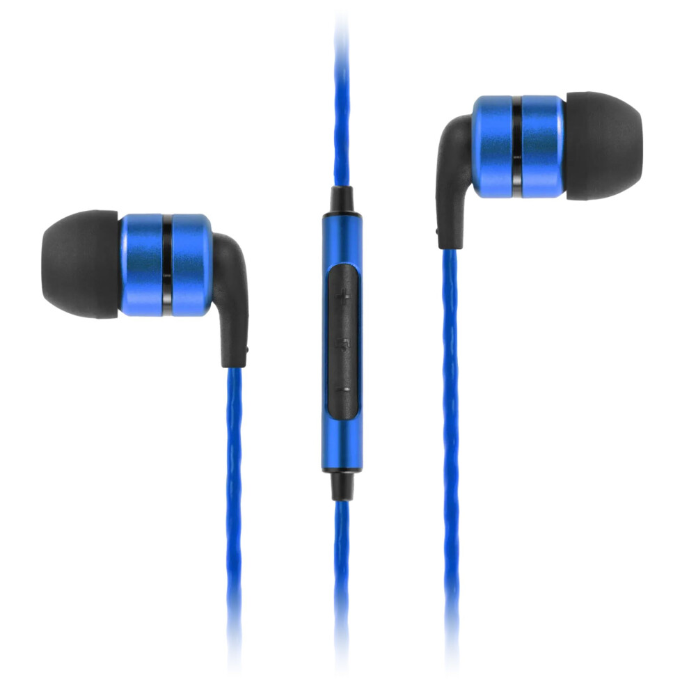 (Blue) Soundmagic E80c - In Ear Isolating Earphones With Mic Blue 6949379002588