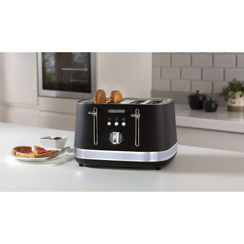 Morphy Richards Morphy Richards Illumination 4 Slice Toaster, 7 Toast Settings, Browning Controls, Variable Width Slots, Auto Pop-up, Removeable Crumb Tray, Cord 1