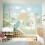(Medium (3m X 2.4m)) Dinosaur Land - Pale Green 1