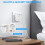 Double Plug for Socket, Power Strip with USB 2-Way Socket Adapter (4000 W 16 A) with 2 USB A and 2 USB C EU Plug 3