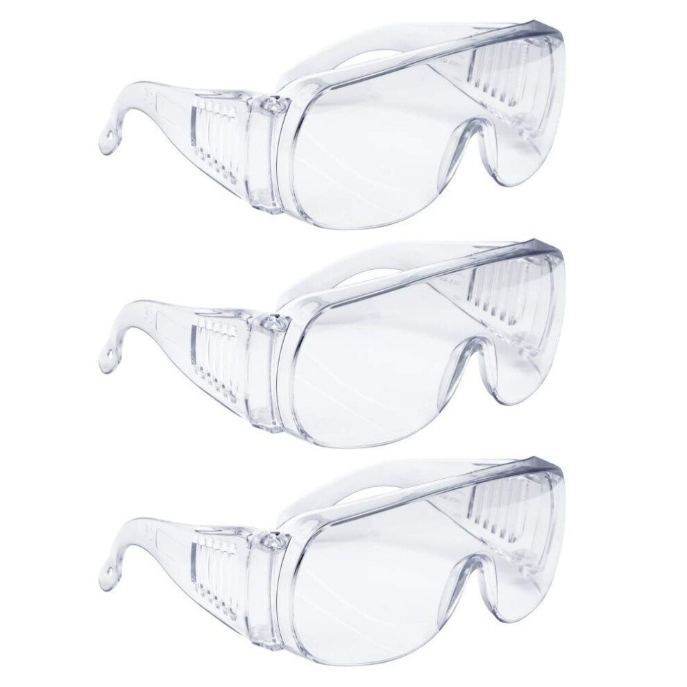 Ansi Z87+ Safety Glasses Clear Lens, ImpactâResistant Protective Eyewear For Construction, Laboratory (3 Pack) 9073542205777