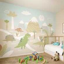 (Medium (3m X 2.4m)) Dinosaur Land - Natural
